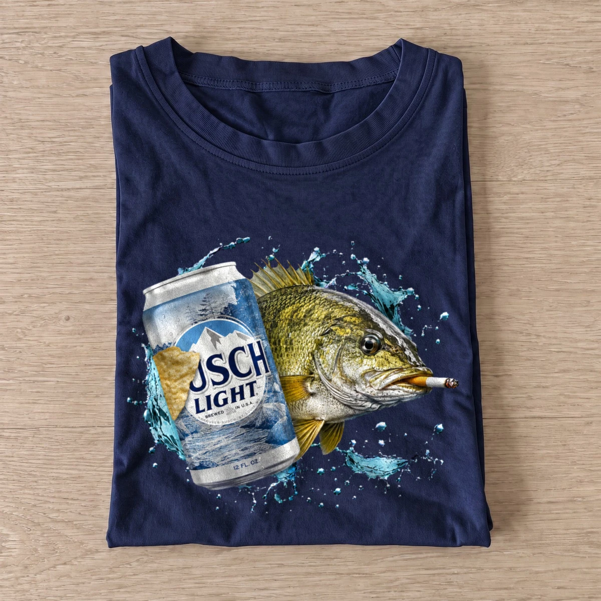 Mountain lager walleye t shirt navy20mountain lager walleye.webp