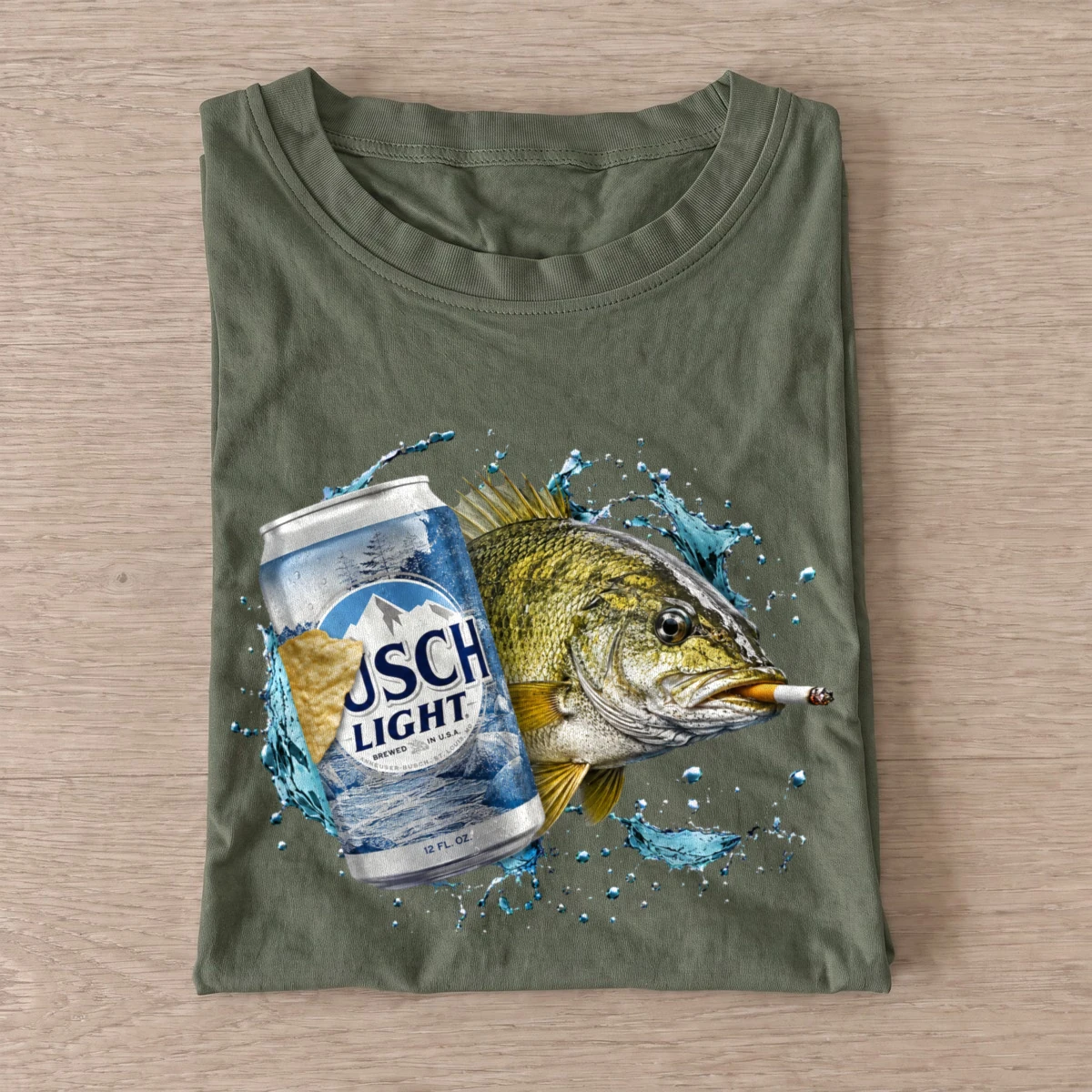 Mountain lager walleye t shirt olive20mountain lager walleye.webp