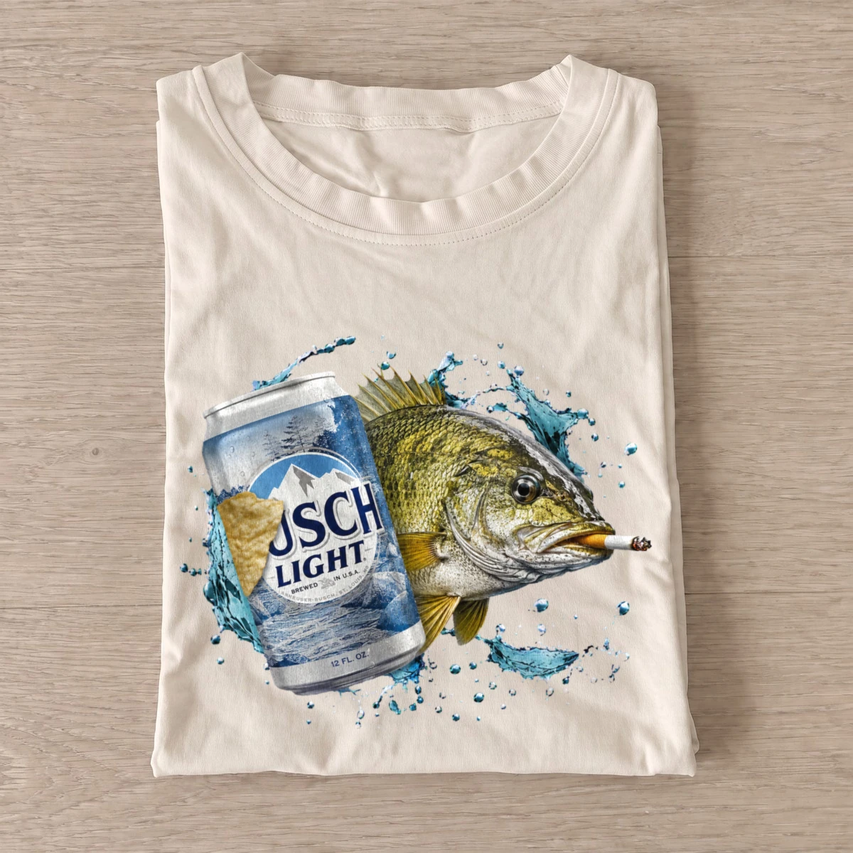 Mountain lager walleye t shirt sand20mountain lager walleye.webp