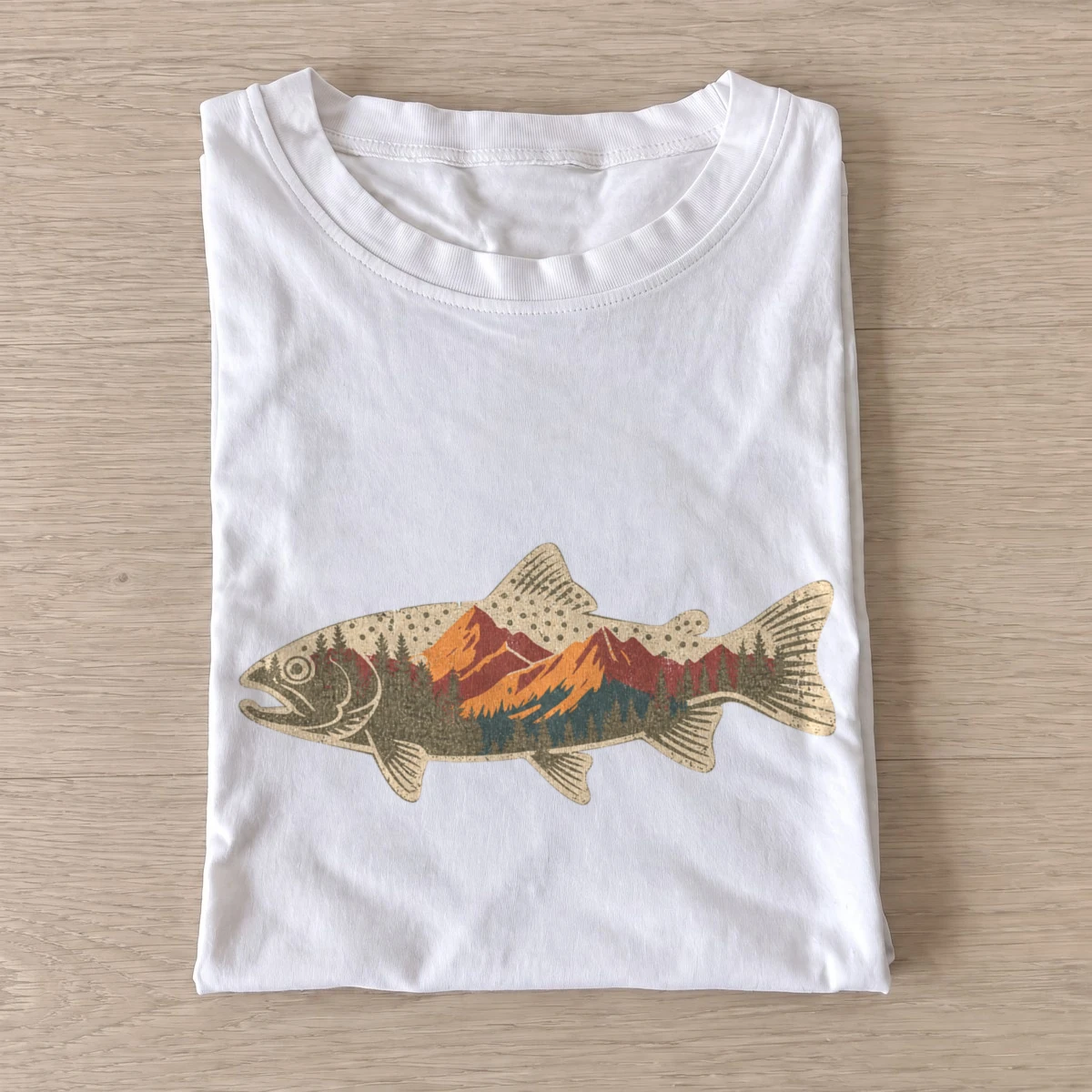 Mountain trout silhouette graphic t shirt white20mountain trout.webp