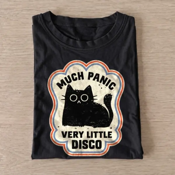 Much panic very little disco cat t shirt black20panic disco cat.webp