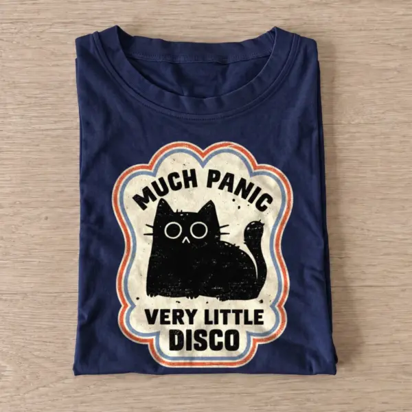 Much panic very little disco cat t shirt navy20panic disco cat.webp
