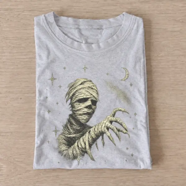 Mummy and crescent moon t shirt gray20mummy moon.webp