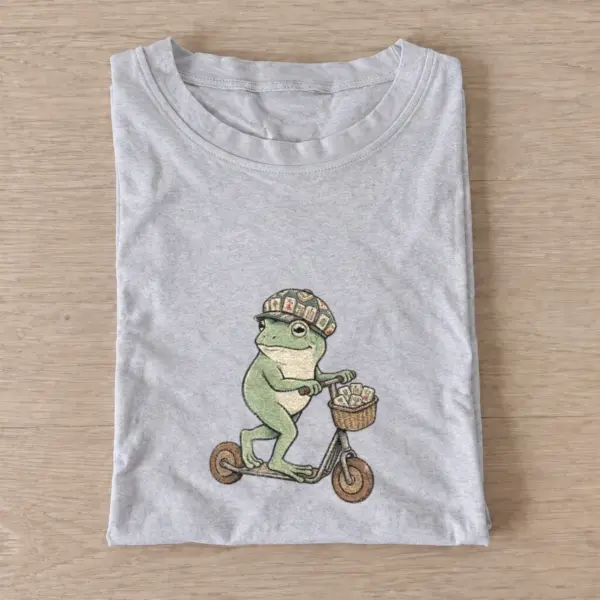 Mushroom scooter frog t shirt gray20mushroom scooter frog.webp