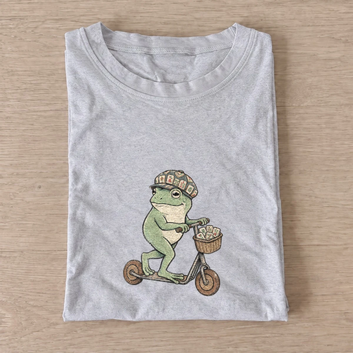 Mushroom scooter frog t shirt gray20mushroom scooter frog.webp