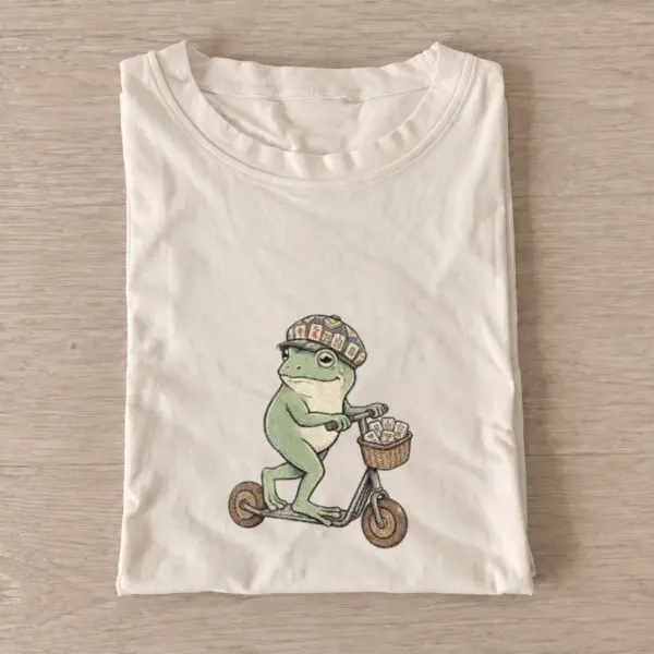 Mushroom scooter frog t shirt sand20mushroom scooter frog.webp