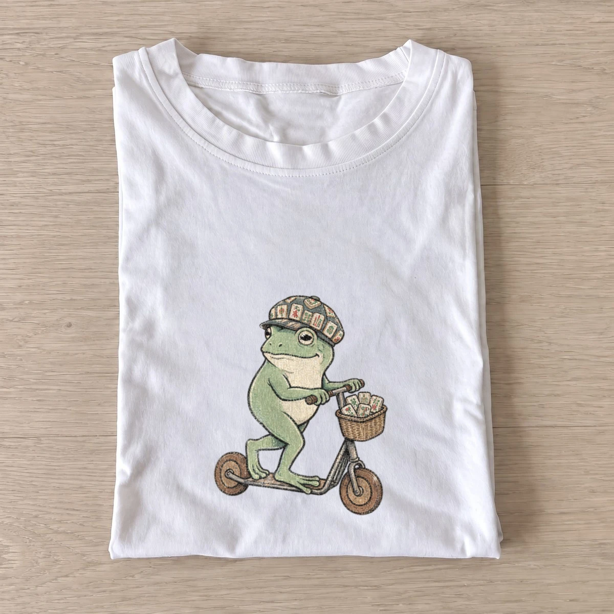 Mushroom scooter frog t shirt white20mushroom scooter frog.webp