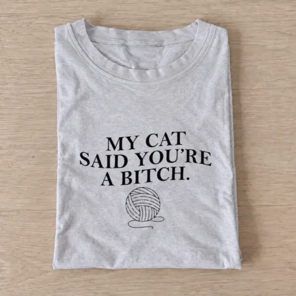 My cat said t shirt gray20my cat said.webp