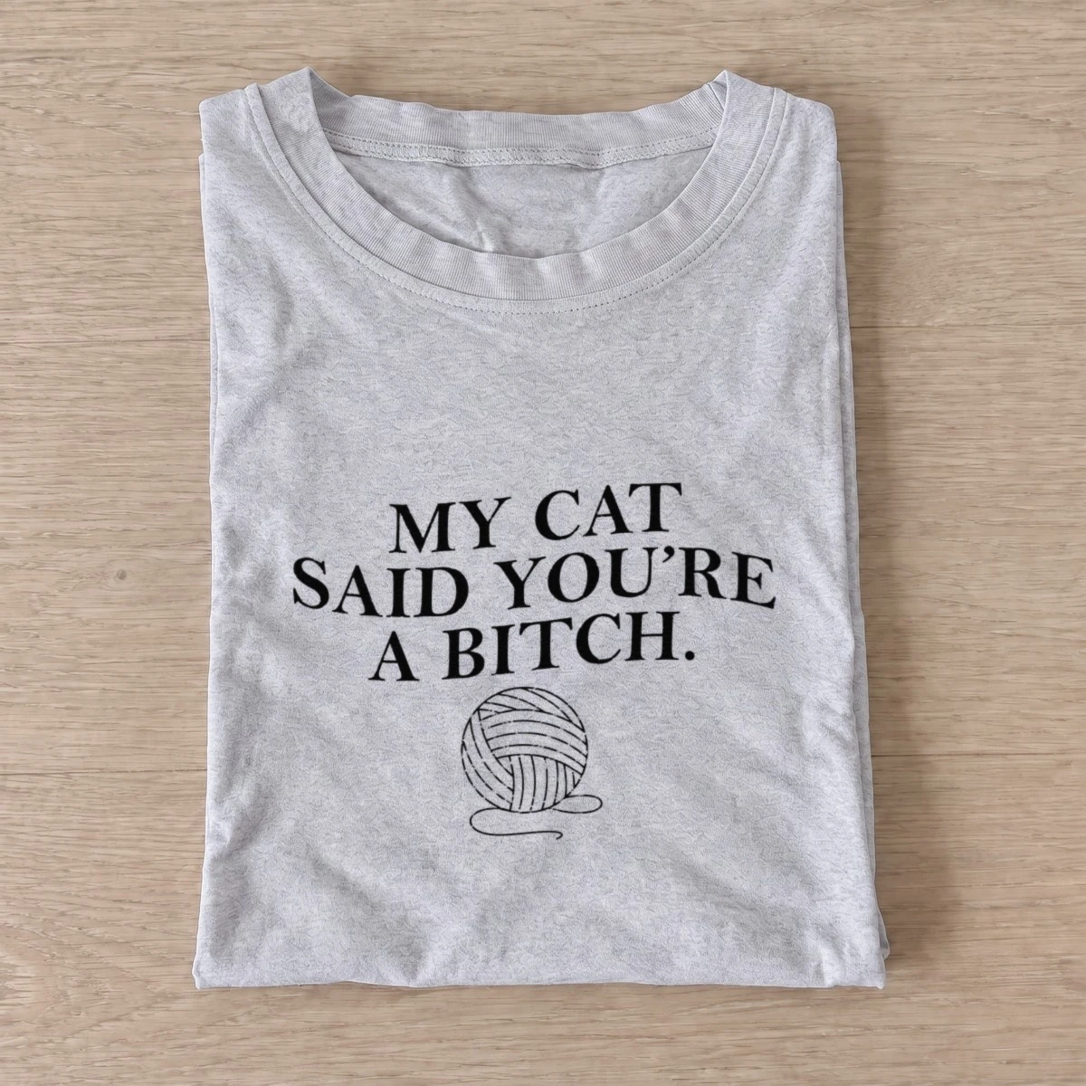 My cat said t shirt gray20my cat said.webp