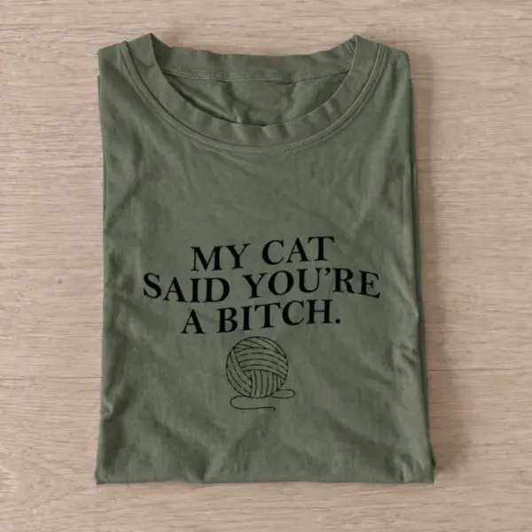 My cat said t shirt olive20my cat said.webp