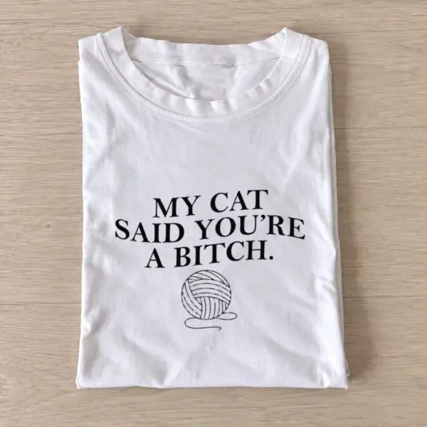 My cat said t shirt white20my cat said.webp