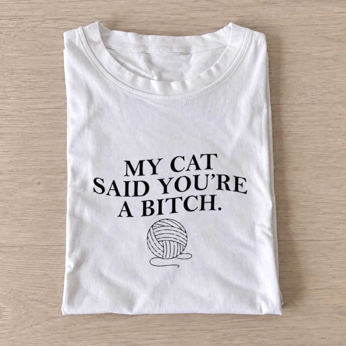 My cat said t shirt white20my cat said.webp
