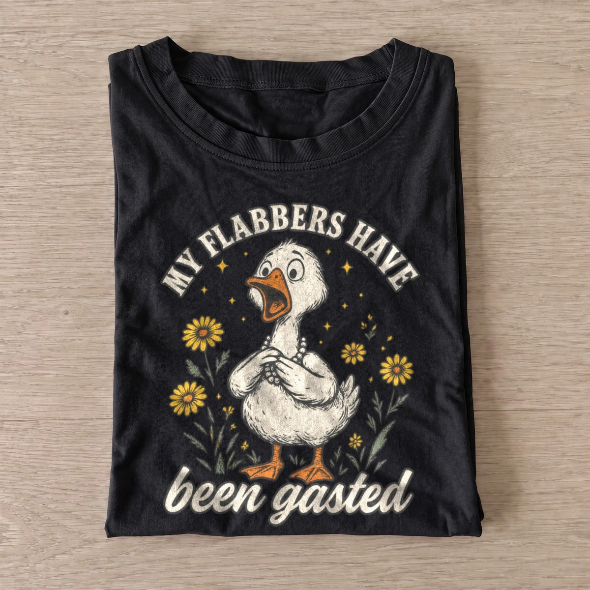 My flabbers have been gasted goose t shirt black20flabbergasted goose.webp