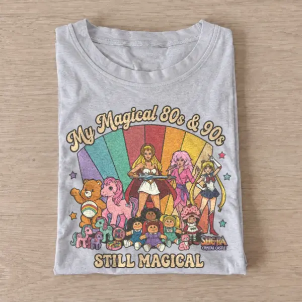 My magical 80s 90s heroes t shirt gray20magical childhood heroes.webp