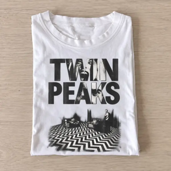 Mysterious mountain town graphic t shirt white20mysterious mountain town.webp