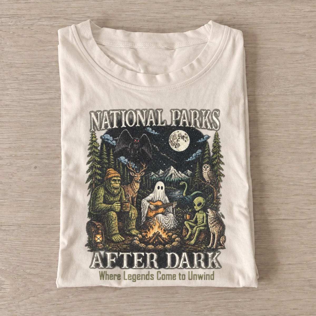 National parks after dark campfire legends t shirt sand20parks after dark.webp