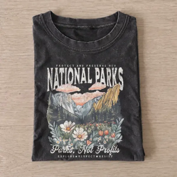 National parks not profits vintage t shirt washed20black20national parks not profits.webp