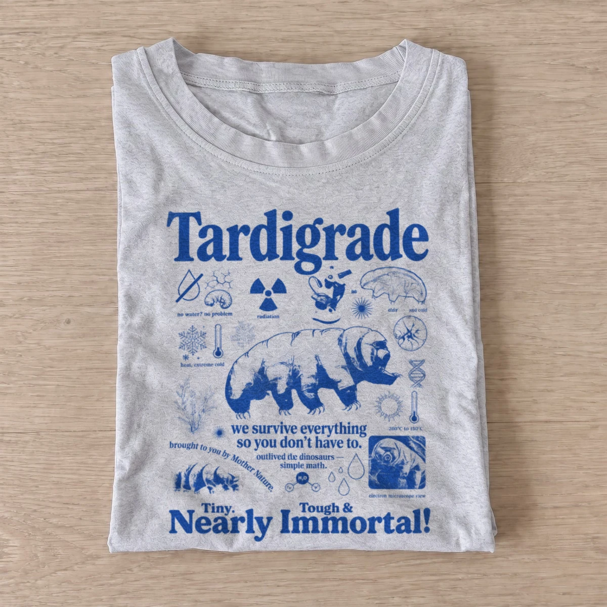 Nearly immortal tardigrade t shirt gray20nearly immortal tardigrade.webp