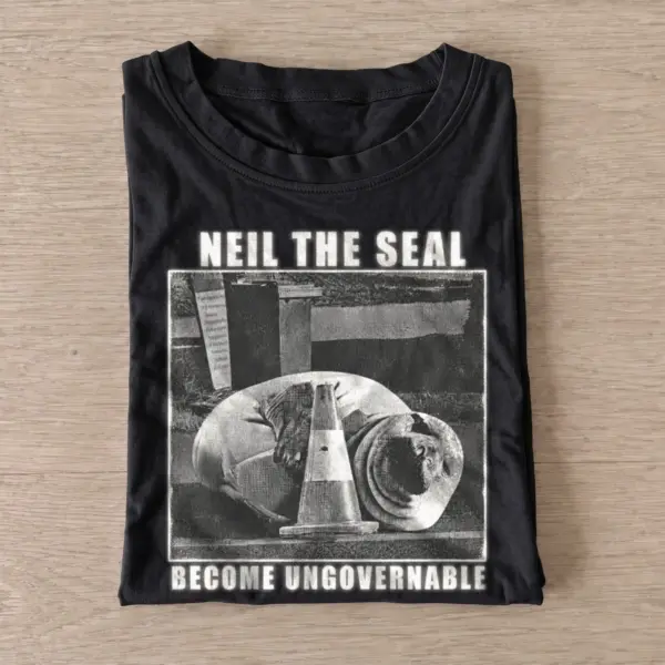 Neil the seal become ungovernable t shirt black20ungovernable seal.webp