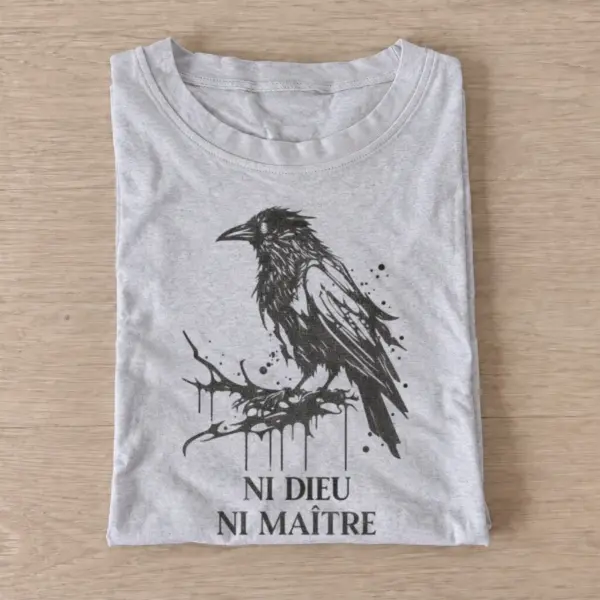 Ni dieu ni maitre raven t shirt gray20no masters raven.webp