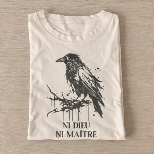 Ni dieu ni maitre raven t shirt sand20no masters raven.webp