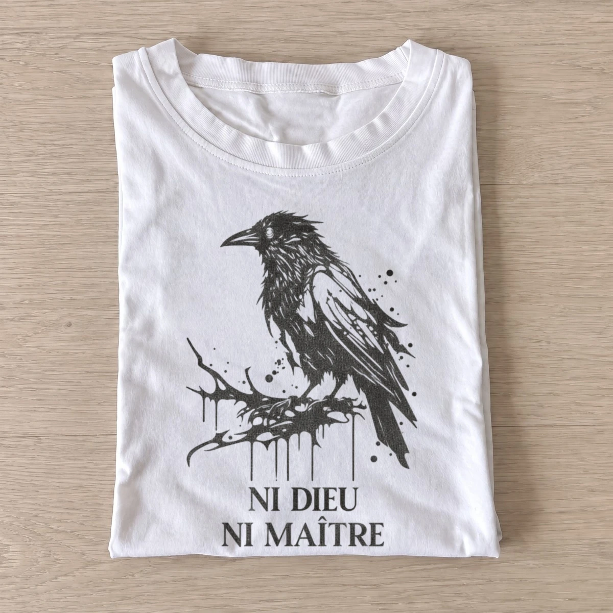Ni dieu ni maitre raven t shirt white20no masters raven.webp
