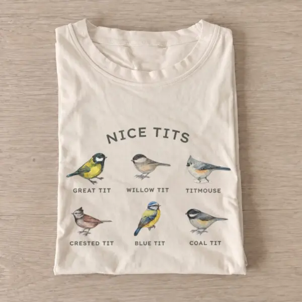 Nice tits bird species graphic t shirt sand20nice tits birds.webp