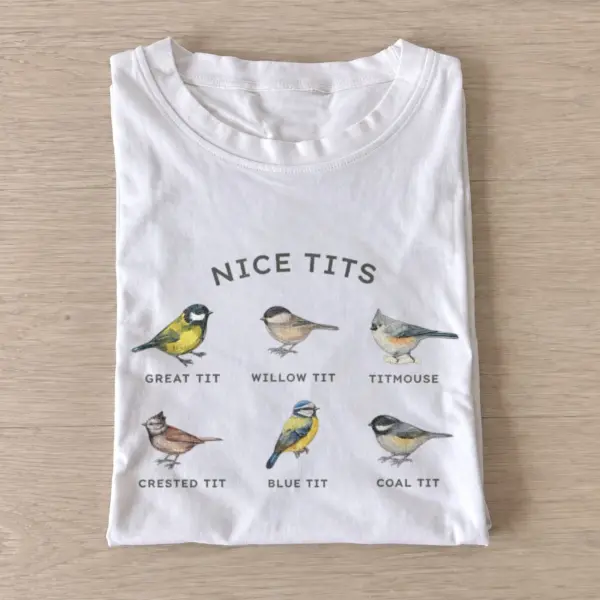 Nice tits bird species graphic t shirt white20nice tits birds.webp