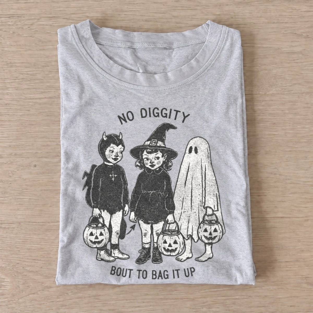 No diggity bout to bag it up halloween t shirt gray20bag it up.webp