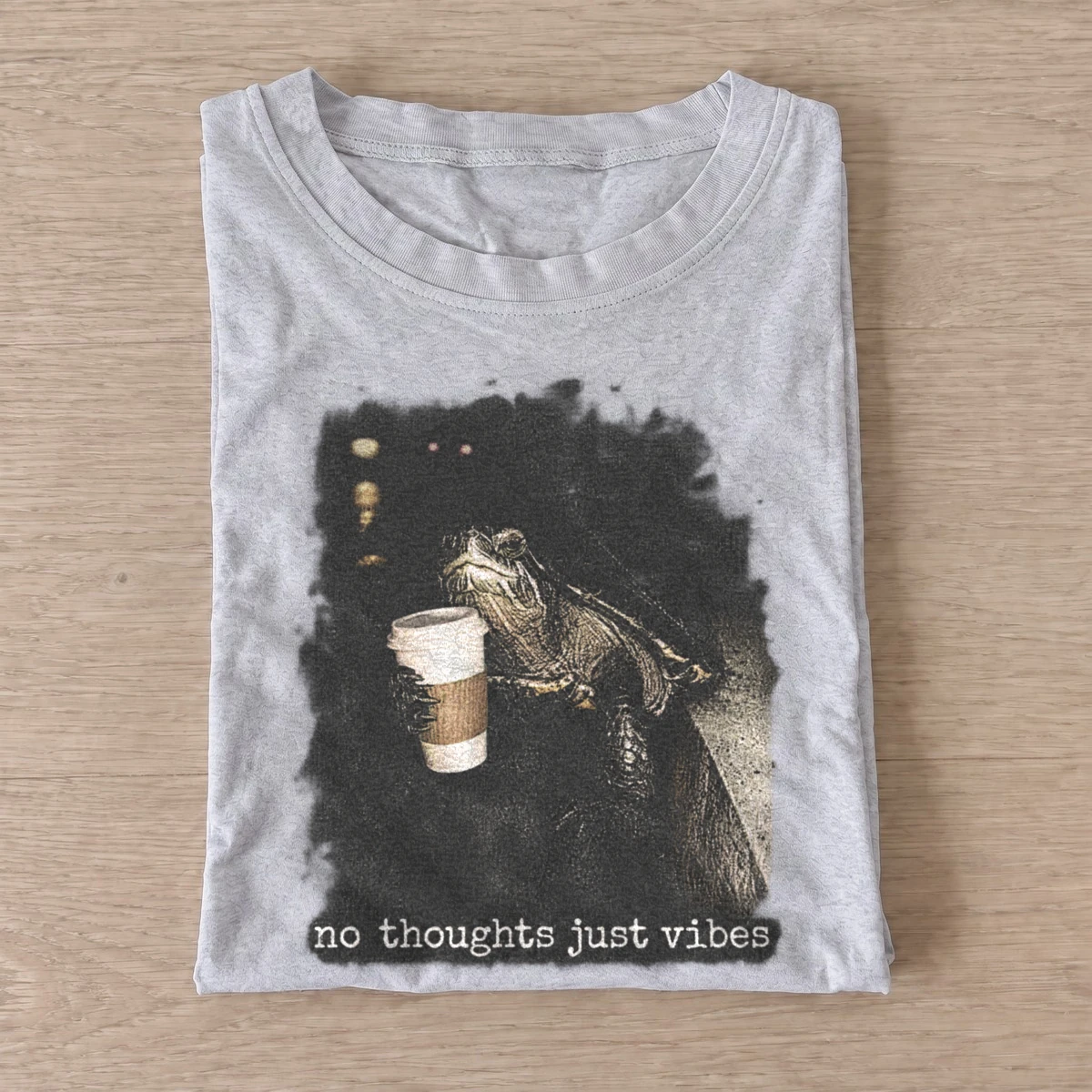 No thoughts just vibes coffee frog t shirt gray20no thoughts coffee frog.webp