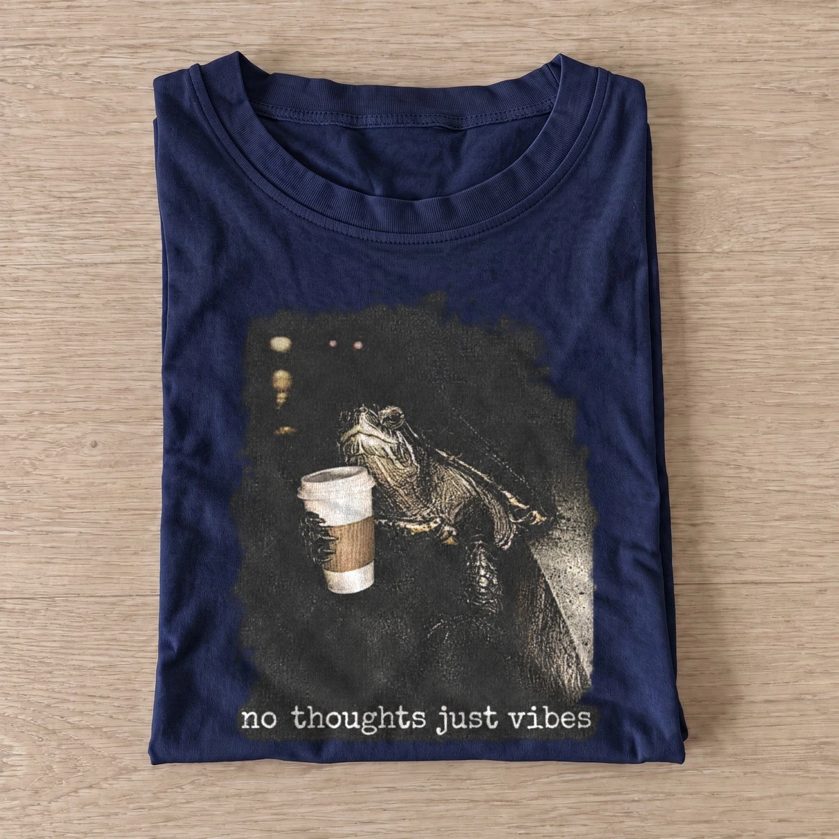 No thoughts just vibes coffee frog t shirt navy20no thoughts coffee frog.webp