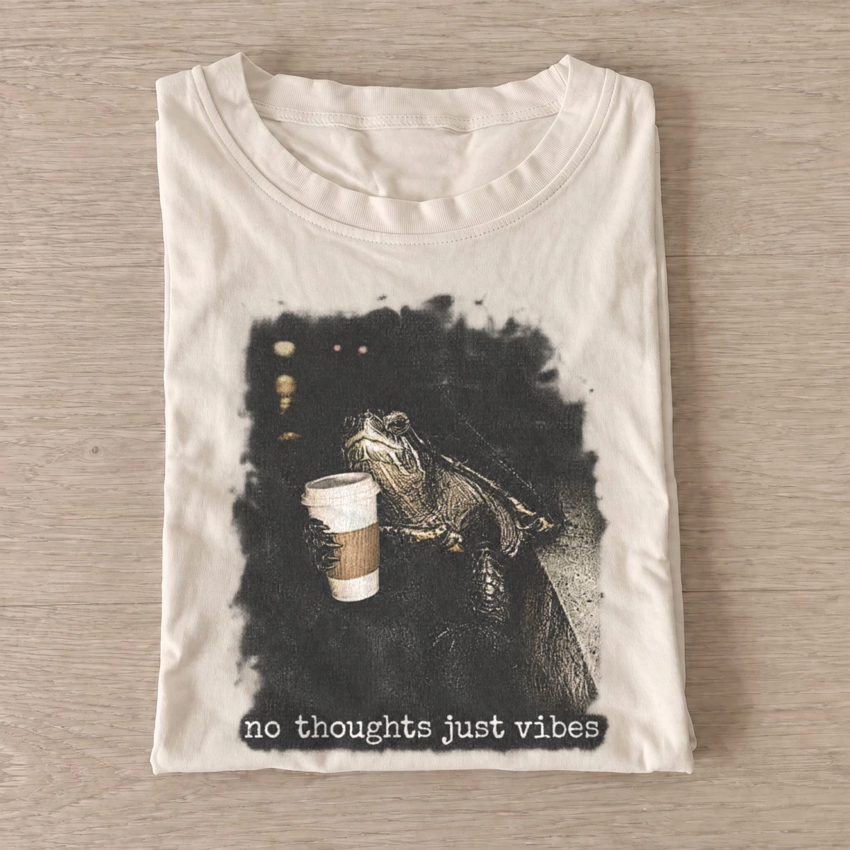 No thoughts just vibes coffee frog t shirt sand20no thoughts coffee frog.webp