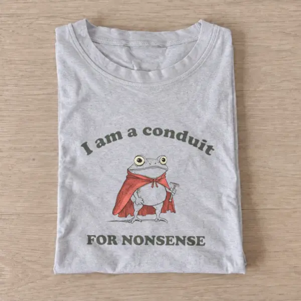 Nonsense caped frog t shirt gray20nonsense caped frog.webp