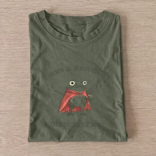 Nonsense caped frog t shirt olive20nonsense caped frog.webp