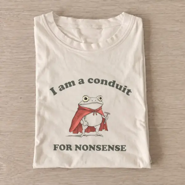 Nonsense caped frog t shirt sand20nonsense caped frog.webp