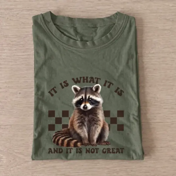 Not great raccoon t shirt olive20not great raccoon.webp