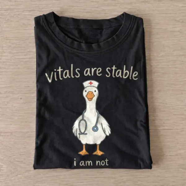 Nurse goose vitals are stable i am not t shirt black20nurse goose.webp