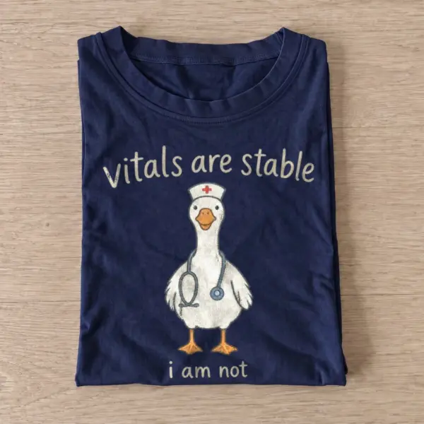 Nurse goose vitals are stable i am not t shirt navy20nurse goose.webp