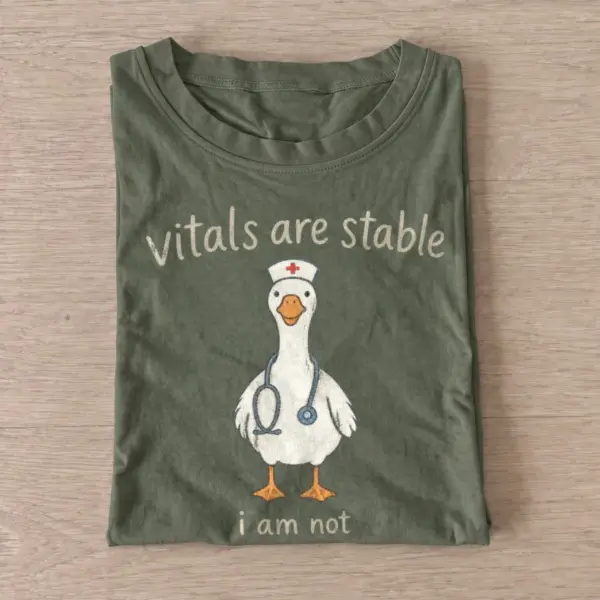 Nurse goose vitals are stable i am not t shirt olive20nurse goose.webp