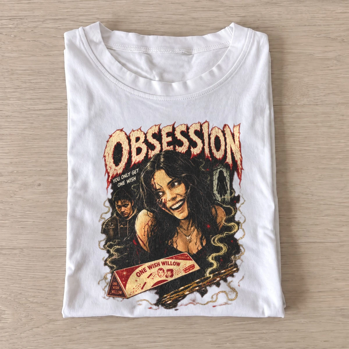 Obsession horror wish poster t shirt white20horror wish poster.webp
