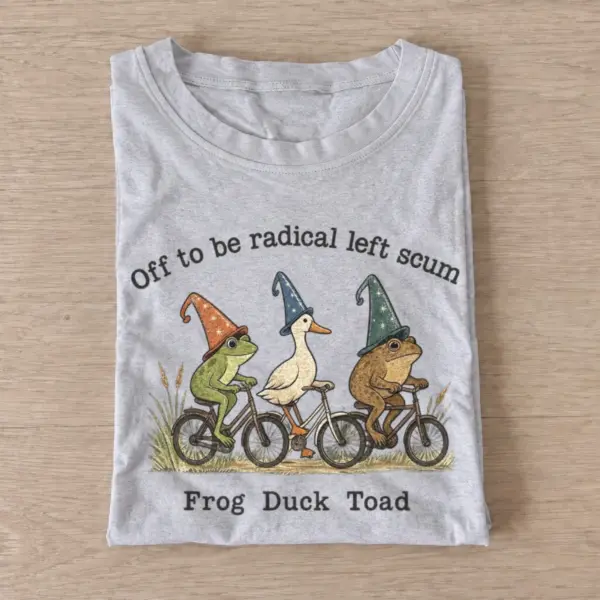 Off to be radical left scum cycling trio t shirt gray20radical cycling trio.webp