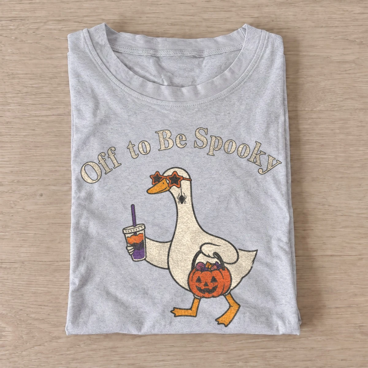 Off to be spooky coffee goose t shirt gray20spooky coffee goose.webp