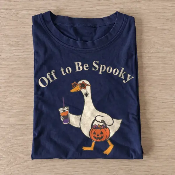 Off to be spooky coffee goose t shirt navy20spooky coffee goose.webp