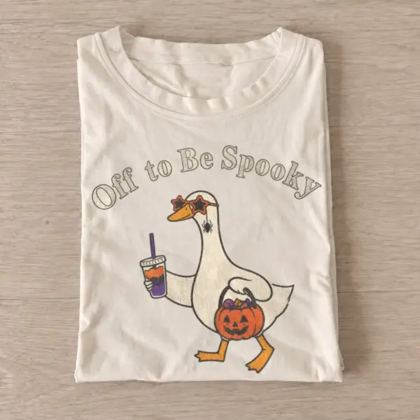 Off to be spooky coffee goose t shirt sand20spooky coffee goose.webp