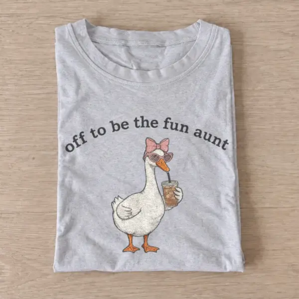 Off to be the fun aunt goose t shirt gray20fun aunt goose.webp