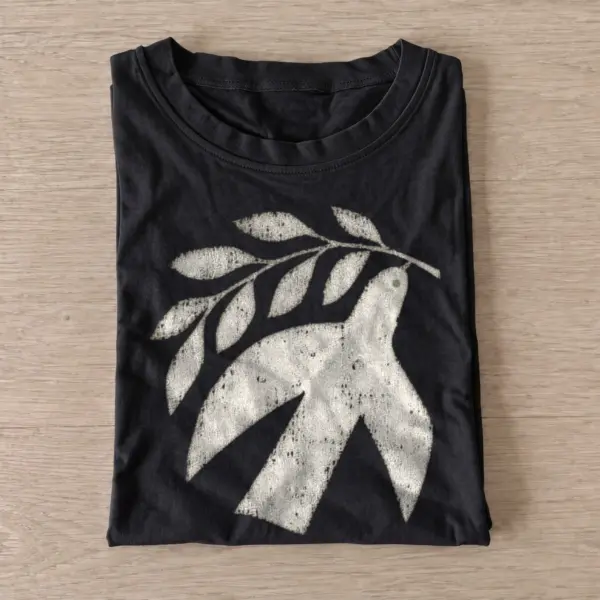 Olive branch dove t shirt black20olive branch dove.webp