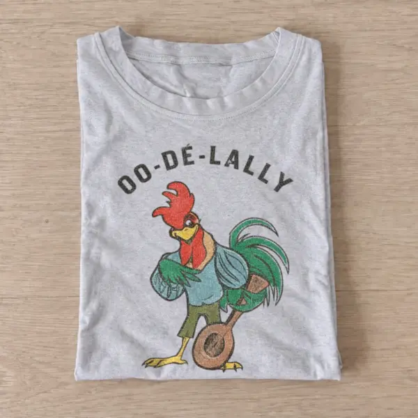 Oo de lally rooster minstrel t shirt gray20rooster minstrel.webp