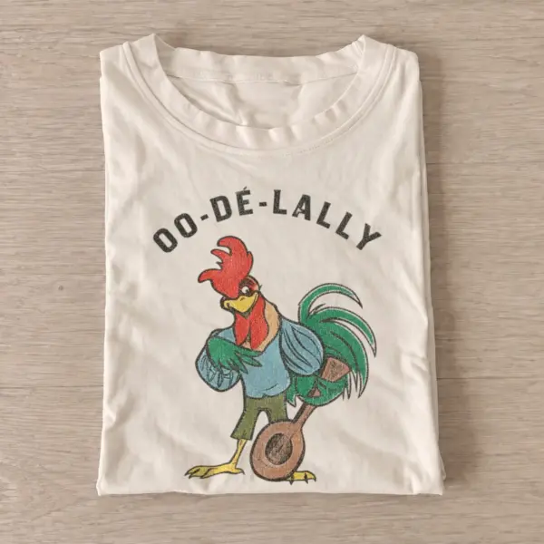 Oo de lally rooster minstrel t shirt sand20rooster minstrel.webp
