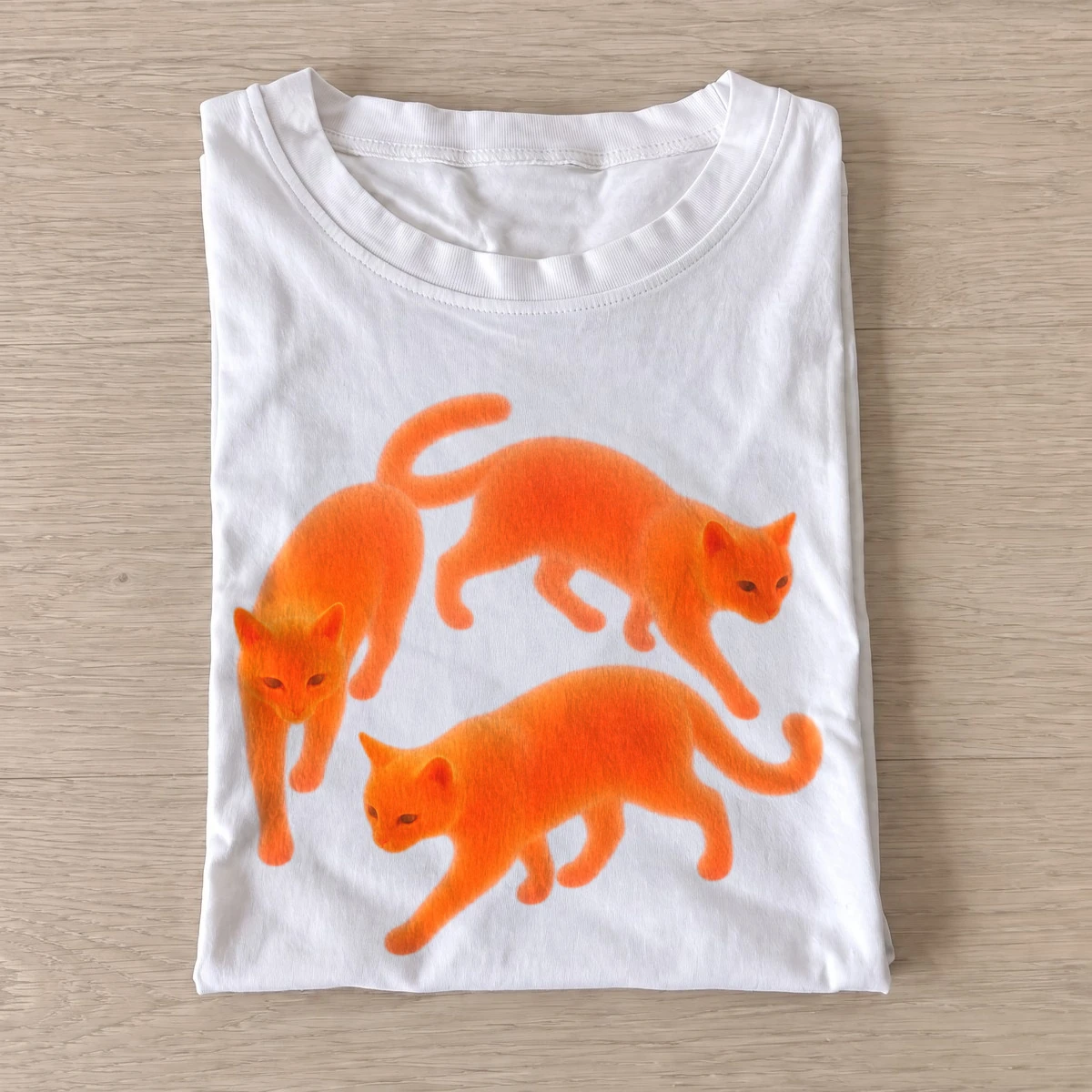 Orange cat trio t shirt white20orange cat trio.webp