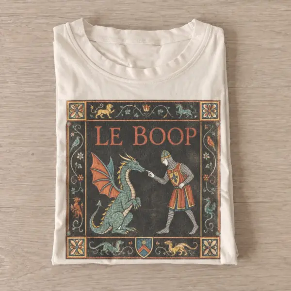 Ornamental le boop dragon medieval graphic t shirt sand20ornamental dragon boop.webp